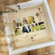 Cadre photo pour marraine – gravé bois