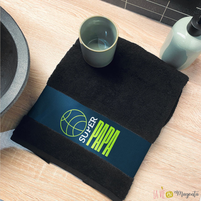 Serviette basket personnalisée Super Papa