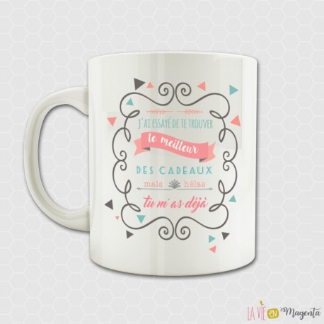 T-shirt Femme Col Rond Maman J'ai Essayé De Te Trouver Le Meilleur Des Cadeaux