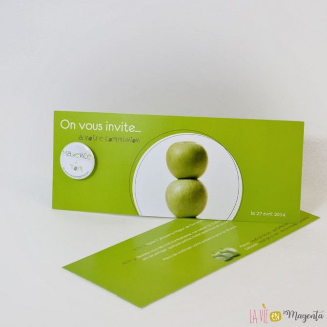 Invitation communion pommes vertes