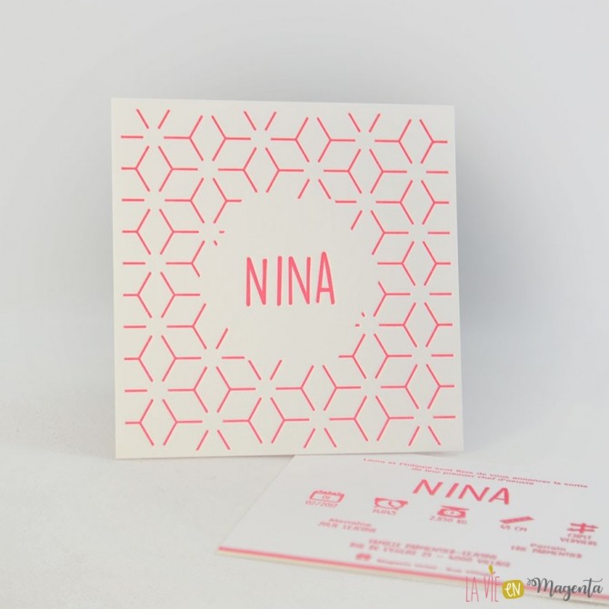 Faire-part Nina letterpress