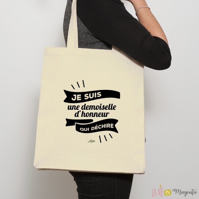 Sac shopping Je suis une demoiselle d'honneur