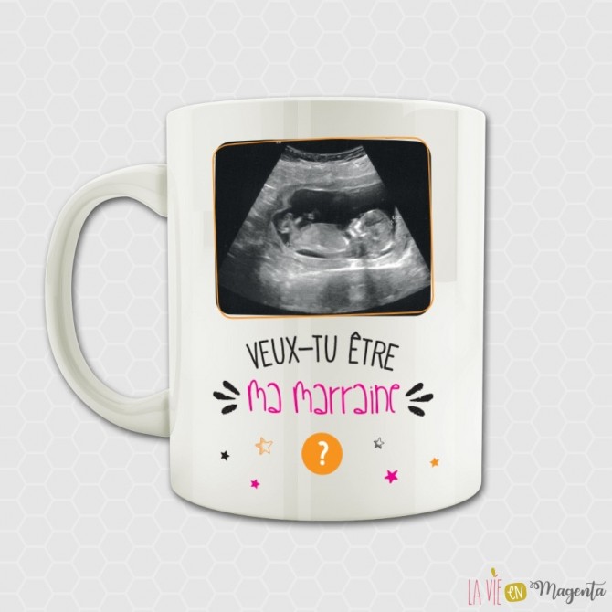 Mug personnalisé demande future marraine - Tendance Cadeau