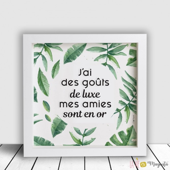 Cadre Des amies en or