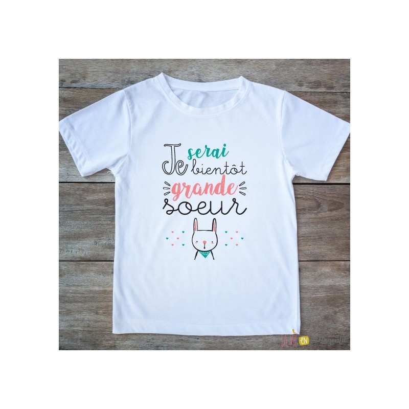 T-Shirt enfant Bientôt grande soeur