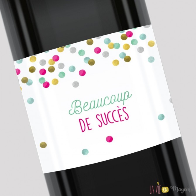 Etiquette pour bouteille - Beaucoup de succès