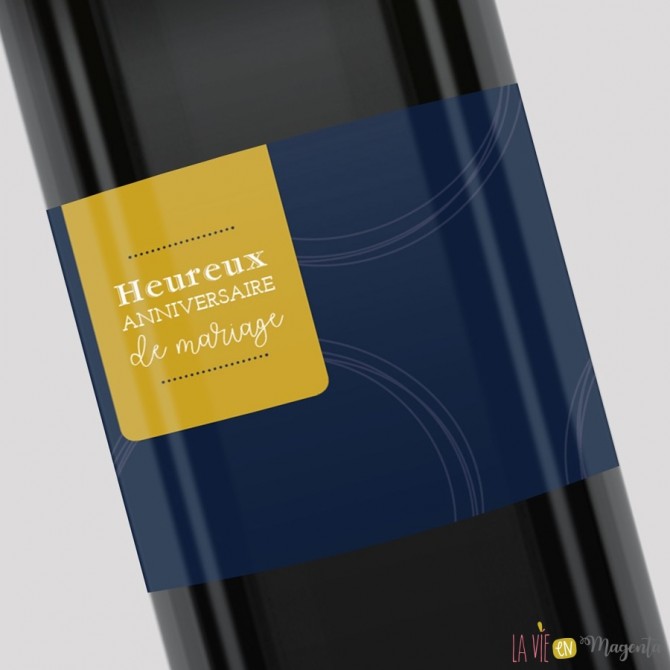 Etiquette Pour Bouteille Heureux Anniversaire De Mariage La Vie En Magenta Etiquette Pour Bouteille Heureux Anniversaire De Mariage La Vie En Magenta