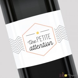 Etiquette pour bouteille - Une petite attention