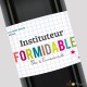 Etiquette de bière ou vin instit