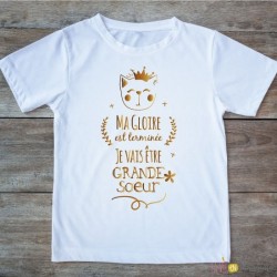 T-shirt Grande soeur 2/4 ans - couronne