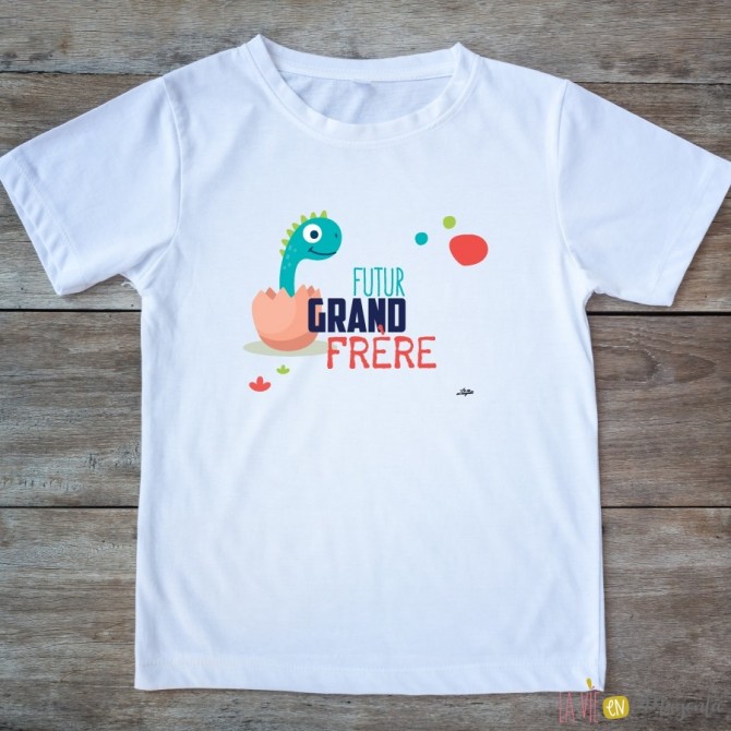 T-shirt Grand frère 2/4 ans - dino