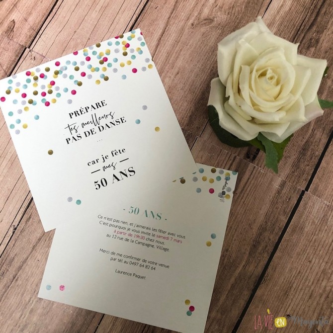 Invitation Confettis