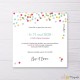 Invitation communion Confettis
