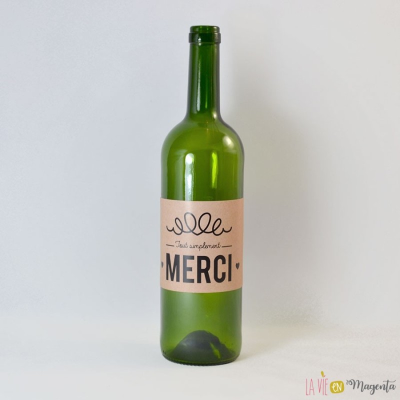 Bouchon bouteille de vin - Merci