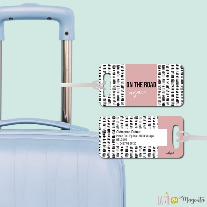 Étiquette bagage personnalisée, étiquette pour valise, sac à dos,