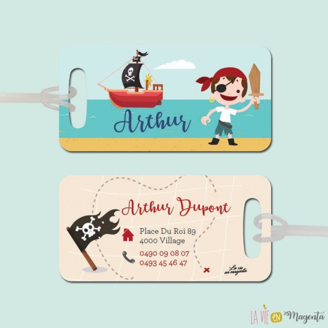Etiquette bagage pirate