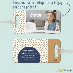 Etiquette bagage personnalisée photo