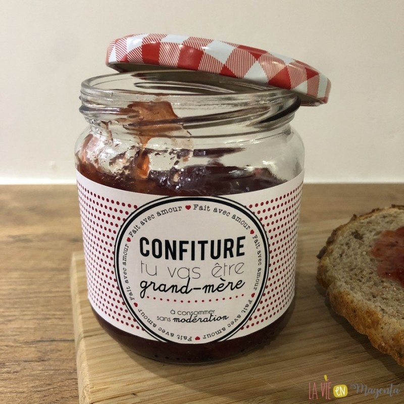 Etiquette confiture grand-mère - La vie en magenta