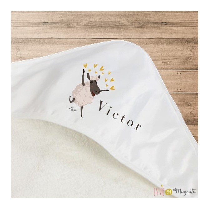 Cape de bain-saute mouton