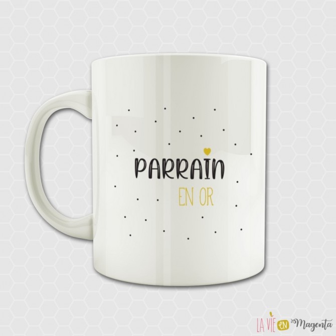 Mug - Parrain en or (prénom)