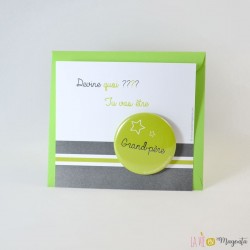 Badge grand-père - devine quoi