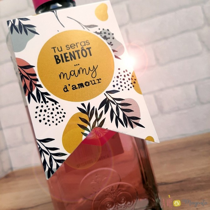Etiquette goulot bouteille mamy