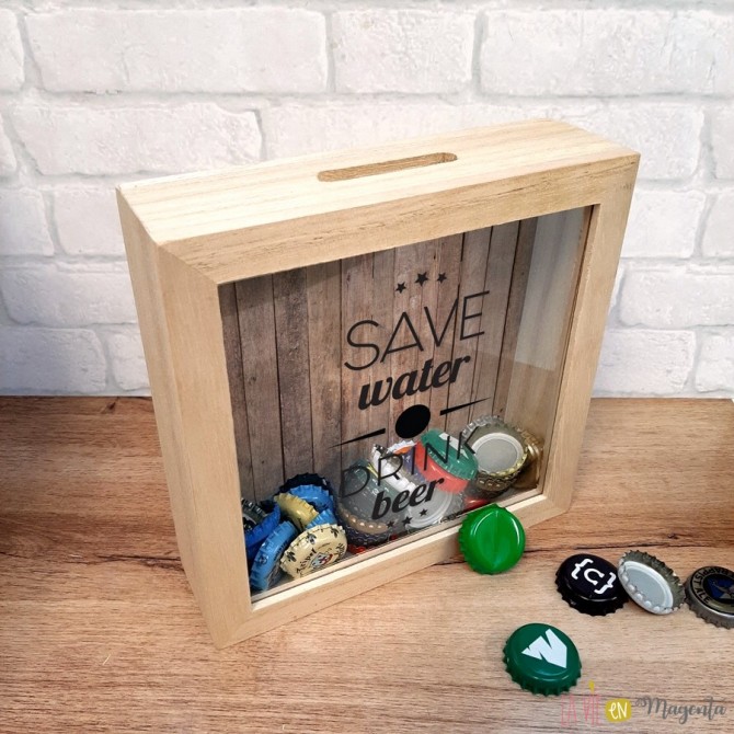 Cadre capsule bière Save water