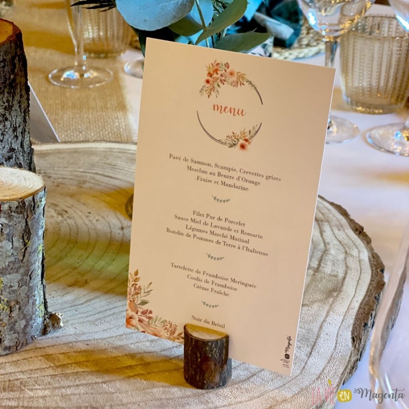 Menu mariage Couronne Pêche