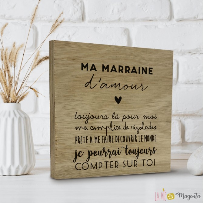 cadre Marraine d'amour et texte