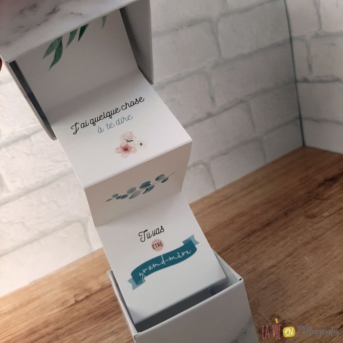 Boite surprise - annonce grand-mère