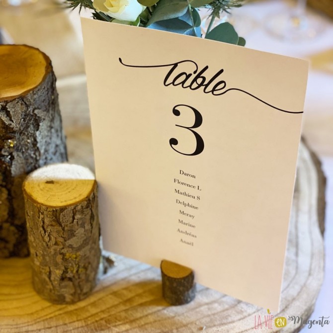 Plan de table -  Calligraphie