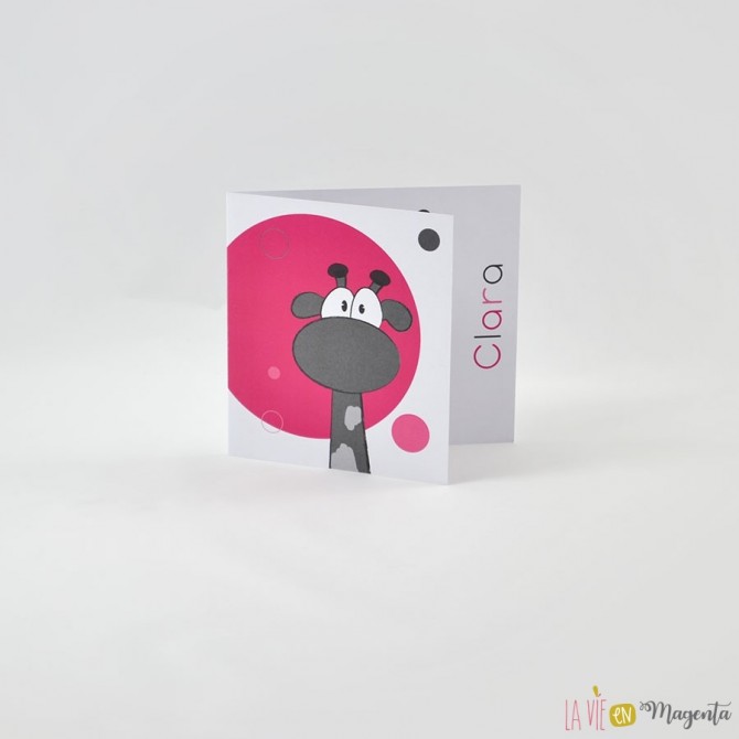 Faire-part Elise la Girafe