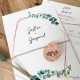 Faire-part eucalyptus hexagone