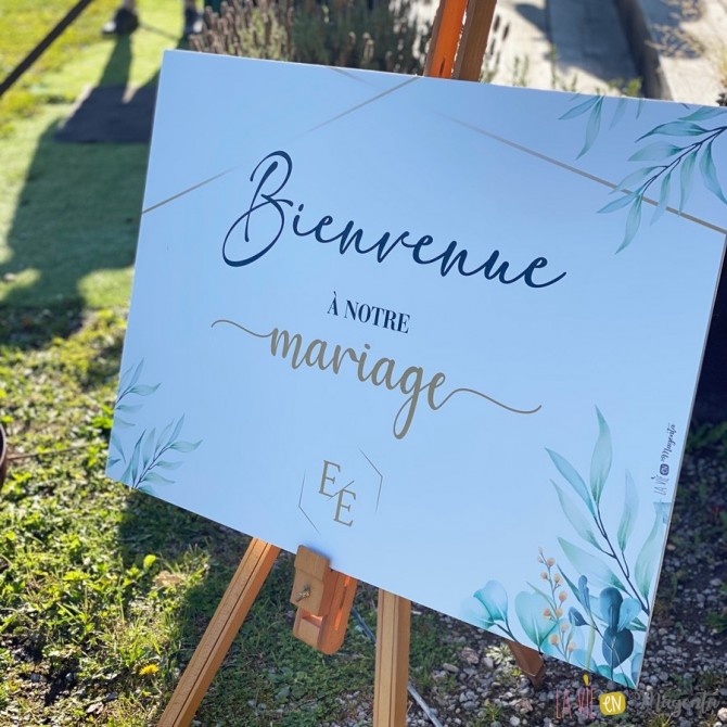 Panneau bienvenue-Etre heureux