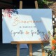 Panneau bienvenue-souvenir floral
