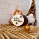 Boule de Noël en bois - annonce grossesse grand-père