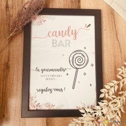 Affiche candybar Couronne romantique