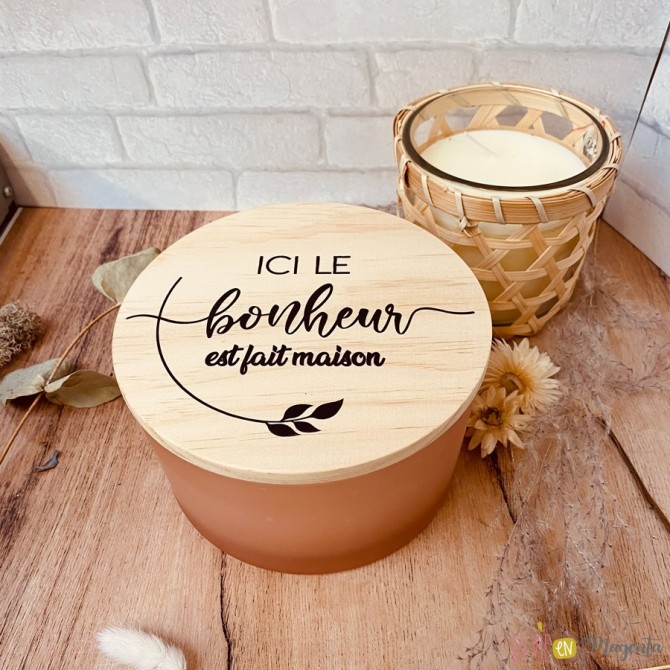 Bougie parfumée Ici le bonheur est fait maison