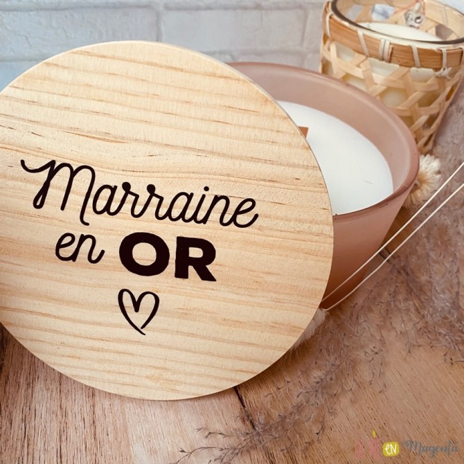 Cadeau baptême  Bouteille personnalisée pour cadeau marraine