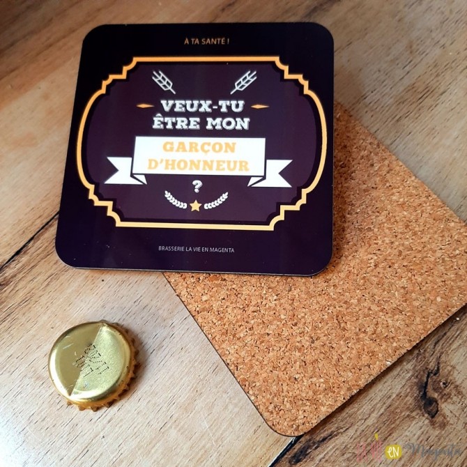 Sous-verre de bière garçon d'honneur