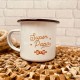 Mug emaillé - super papa noeud pap