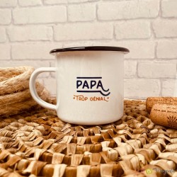 Mug emaillé - papa trop génial