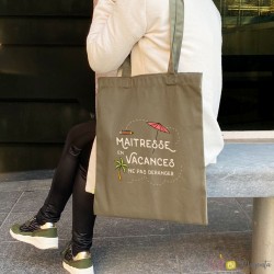 Totebag coton Maitresse en vacances 