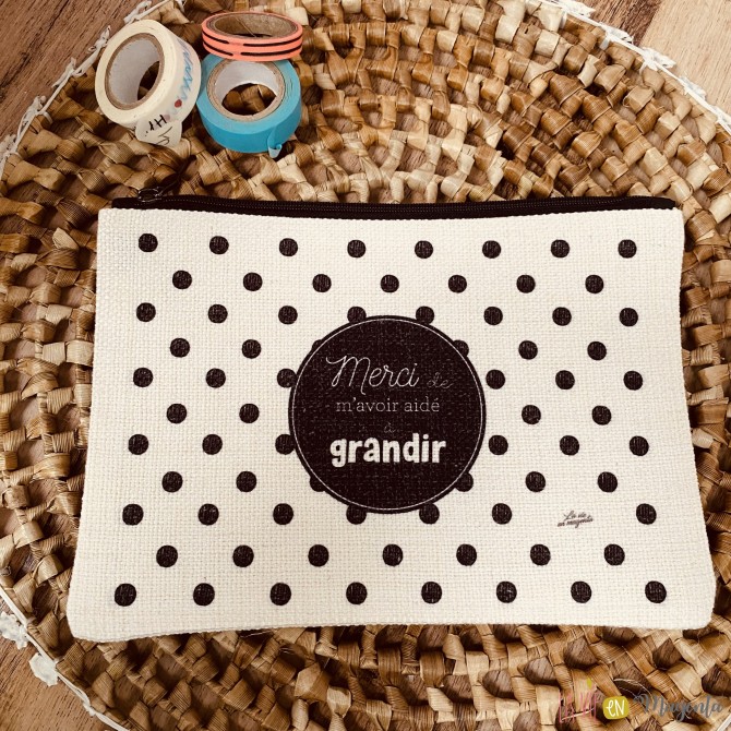 Trousse merci de m'avoir aidé à grandir noir