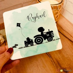 Faire-part silhouette tracteur