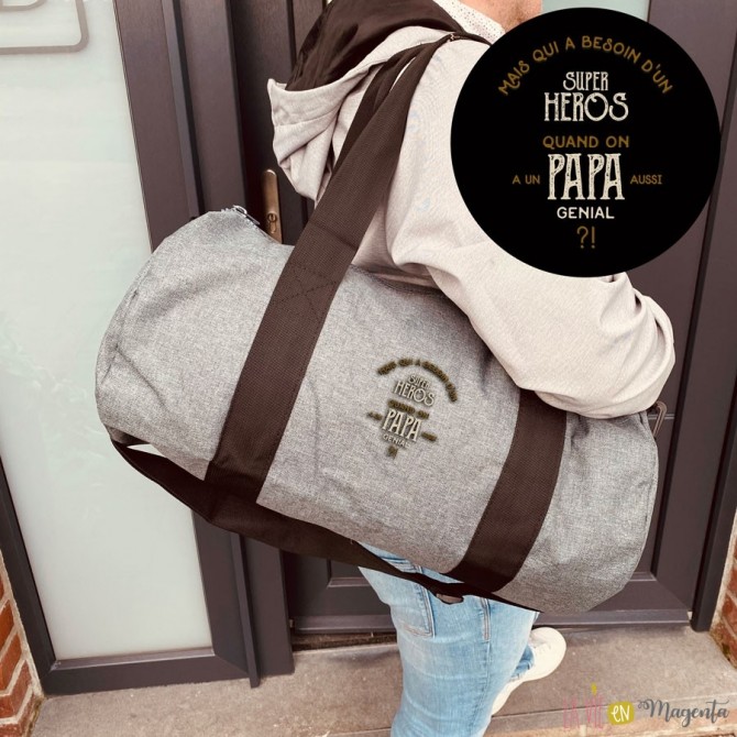 Sac de sport papa super héros