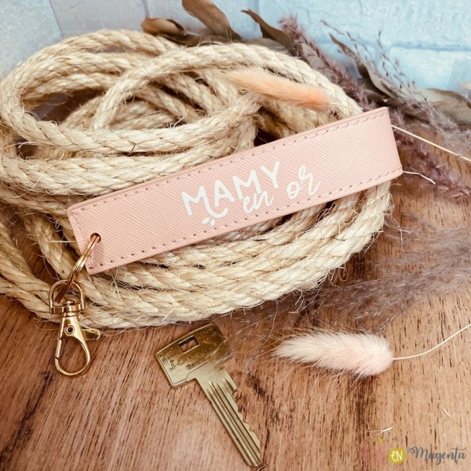 Porte-clés lanière - mamy en or